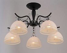 Люстра потолочная пятирожковая Мелодия Света Е27 220В Черная картинка 